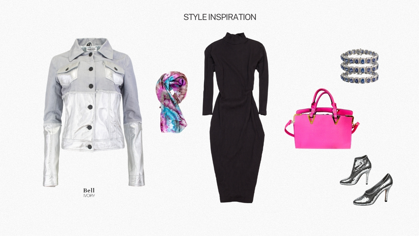 Silver, city polish styling for a Bell Ivory jacket
